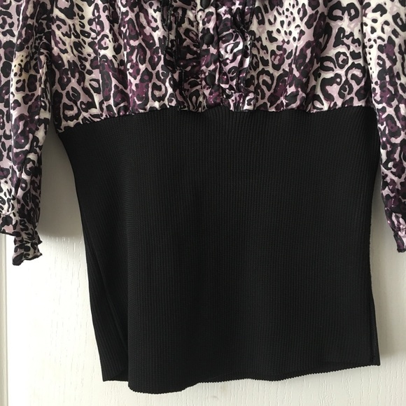 Black Animal Printed Top - Picture 3 of 5